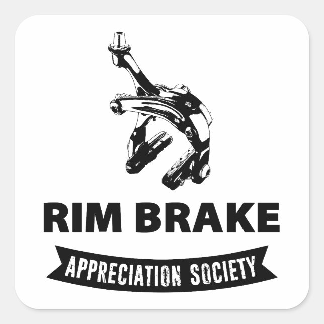 Sticker Carré Rim Brake Appréciation Society (Devant)