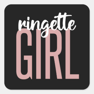 Sticker Carré Ringette fille   Cadeaux pour les joueurs de Ringe