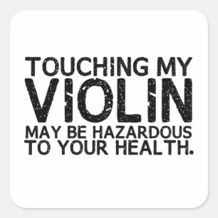 Sticker Carré Risque de violon