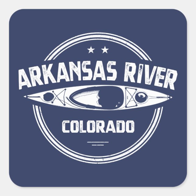 Sticker Carré Rivière Arkansas, Colorado (Devant)