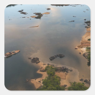 Sticker Carré Rivière Essequibo, rivière la plus longue du Guyan