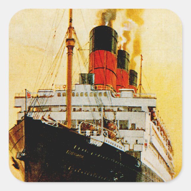 Sticker Carré RMS Berengaria (Devant)