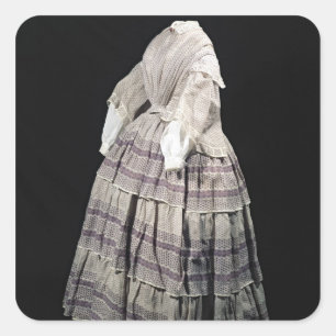 Sticker Carré Robe Crinoline, 1850-60