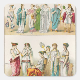 Sticker Carré Robe théâtrale grecque
