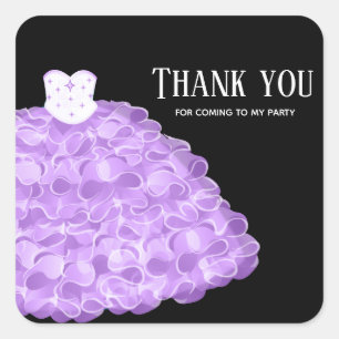 Sticker Carré Robes fascinantes de fantaisie de robe