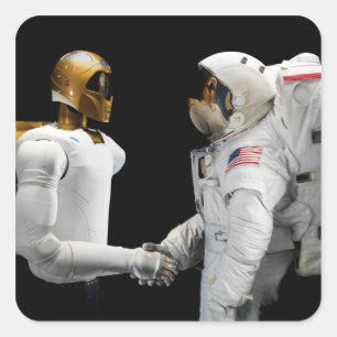 Sticker Carré Robonaut 2, un adroit, hel 4 d'astronaute de