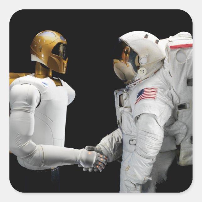 Sticker Carré Robonaut 2, un astronaute habile et dextérité 4 (Devant)
