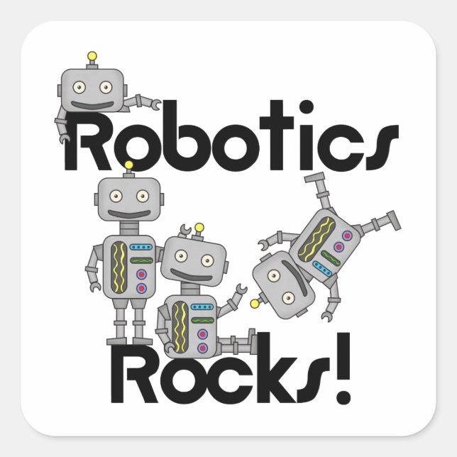 Sticker Carré Robotics Rocks (Devant)