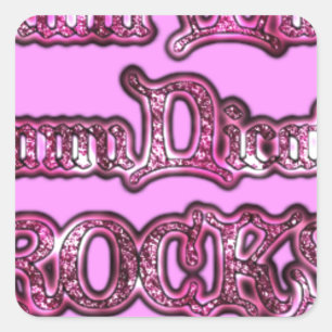 Sticker Carré Roches de communication rose Hakuna Matata .png