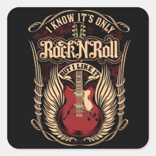 STICKER CARRÉ ROCK ET ROCK