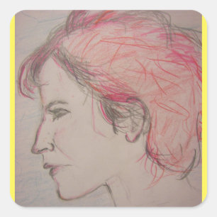 Sticker Carré Rocker Girl