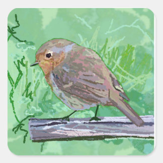 Sticker Carré Rockin Robin