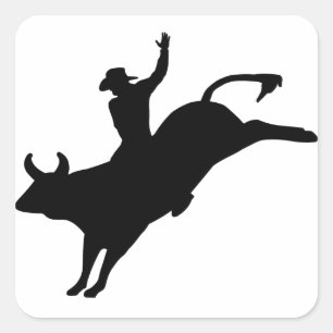Sticker Carré Rodeo Rider