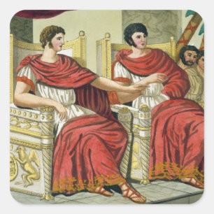 Sticker Carré Roman Consuls, from 'L'Antica Roma', 1825 (colour