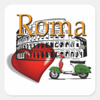 Sticker Carré Rome in my Heart