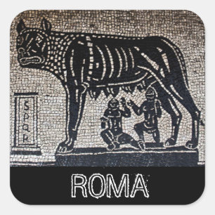 Sticker Carré Romulus & Remus