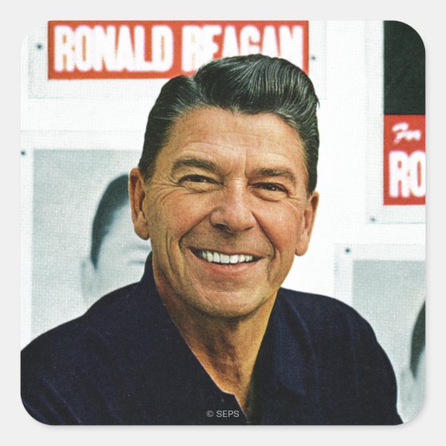 Sticker Carré Ronald Reagan (Devant)