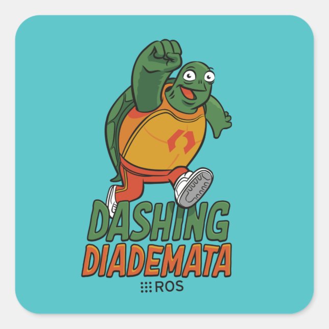 Sticker Carré ROS 2 Dashing Diademata (Devant)