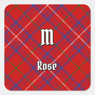 Sticker Carré Rose de clan Tartan