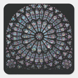 Sticker Carré Rose du transept nord