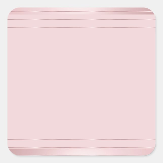 Sticker Carré Rose Gold Blank Modèle tendance élégant moderne (Devant)