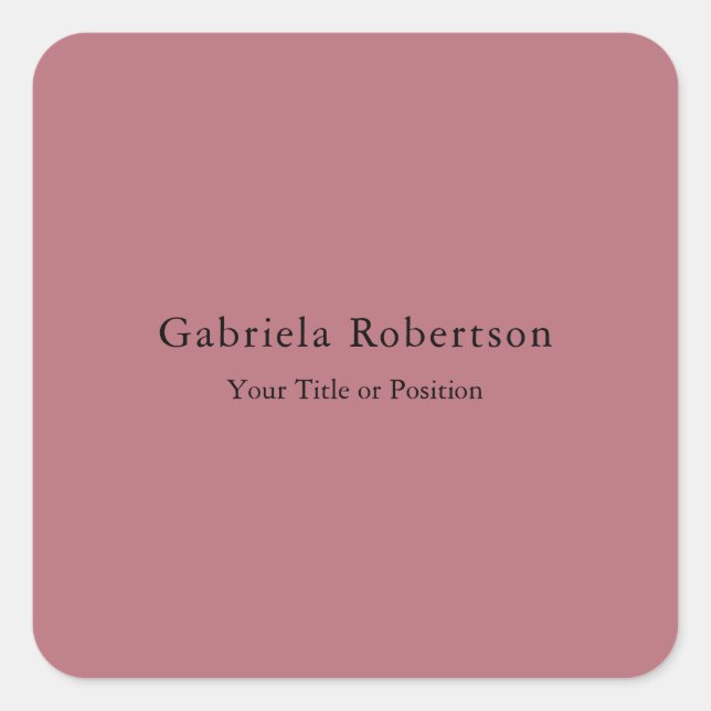 Sticker Carré Rose Gold Color Professional tendance moderne plai (Devant)