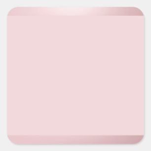 Sticker Carré Rose Gold Modèle Vierge Ajoutez Votre Texte Élégan
