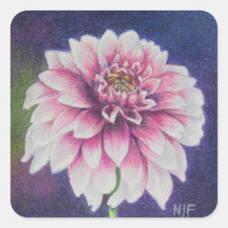 STICKER CARRÉ ROSES