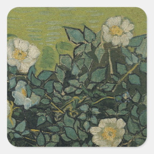 Sticker Carré Roses sauvages par Vincent van Gogh