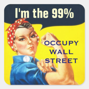 Sticker Carré Rosie l'autocollant Riveter OWS