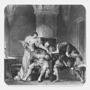 Sticker Carré Rosine, Bartholo, Comte Almaviva