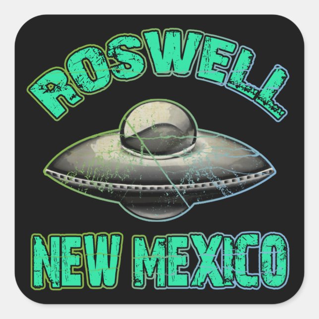 Sticker Carré Roswell, Nouveau-Mexique (Devant)