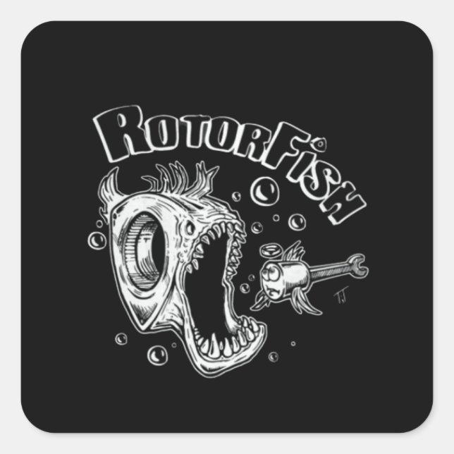 Sticker Carré Rotorfish (Devant)