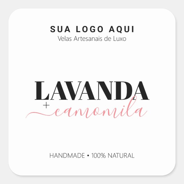 Sticker Carré Rótulo Para Velas, Etiqueta Velas, Etiqueta  (Devant)