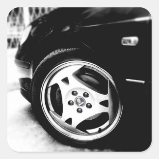 Sticker Carré Roue Saab Aero (klingon)