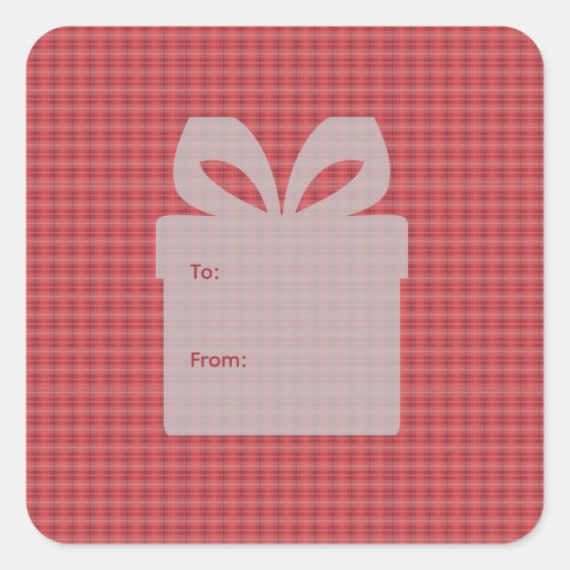 Sticker Carré Rouge (Devant)