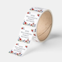 Rouleau d'autocollants de fleurs sauvages personna