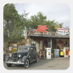 Sticker Carré Route 66 General Store & Gas Station