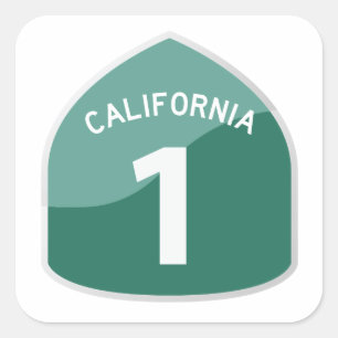 Sticker Carré Route nationale 1 Pacific Coast