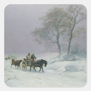 Sticker Carré Route vinicole pour le marché