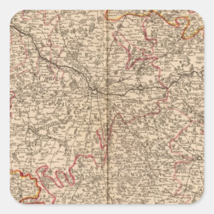 Sticker Carré Routes et églises romaines