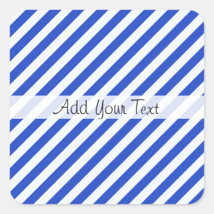 Sticker Carré Royal Blue Combination Stripes par Shirley Taylor