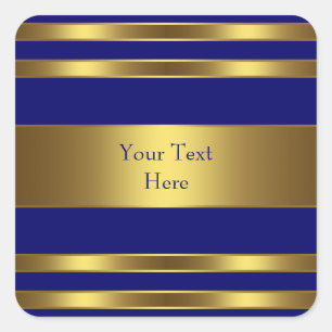 Sticker Carré Royal Blue Gold