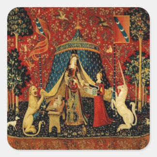 Sticker Carré Royal Maiden et Unicorn