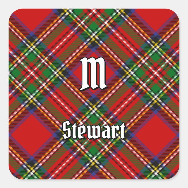 Sticker Carré Royal Stewart Tartan (Devant)