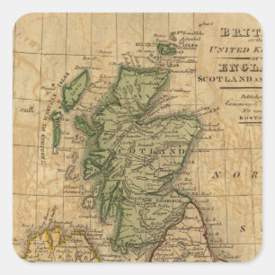 Sticker Carré Royaume-Uni d'Angleterre, d'Écosse et d'Irlande