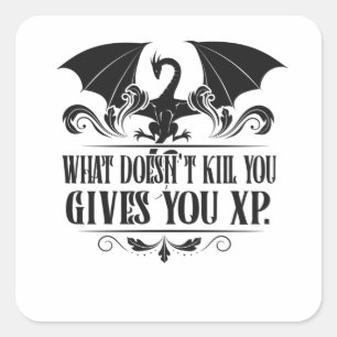 Sticker Carré RPG Tabletop XP Dragon Master Cadeaux
