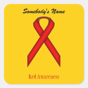Sticker Carré Ruban Red Standard par Kenneth Yoncich