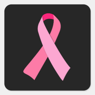 Sticker Carré Ruban rose