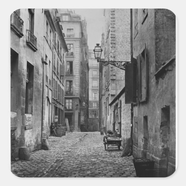 Sticker Carré Rue Basse des Ursins, Paris, 1858-78 (Devant)